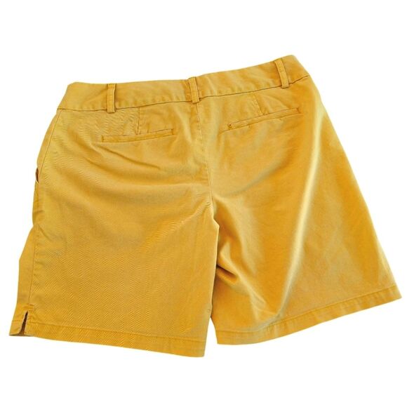 Ann Taylor LOFT Riviera Shorts Cotton Twill Stretch Mustard Yellow 8" inseam 8 - Picture 2 of 12